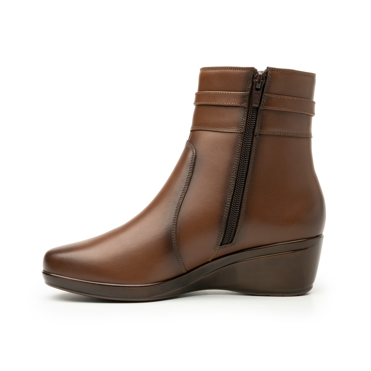 Botín Con Plataforma Flexi para Mujer Estilo 45221 Tan
