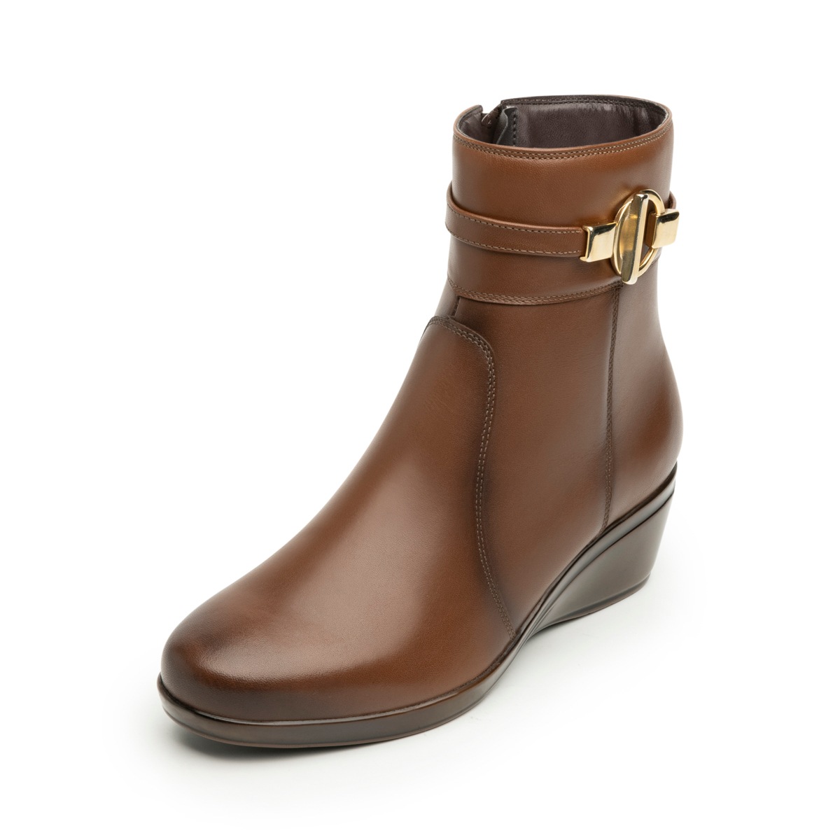 Botín Con Plataforma Flexi para Mujer Estilo 45221 Tan