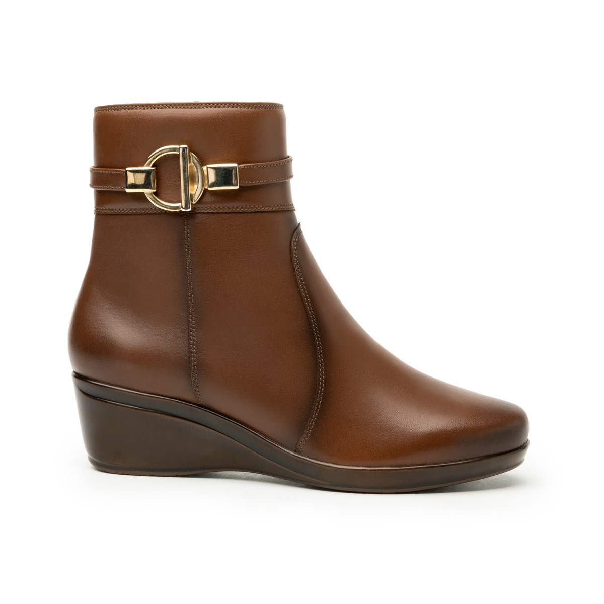 Botín Con Plataforma Flexi para Mujer Estilo 45221 Tan