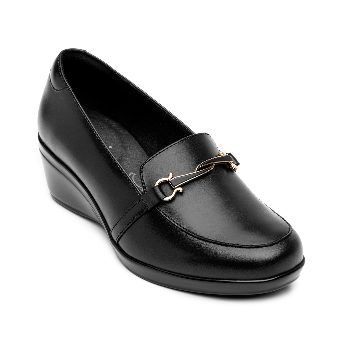 Mocasín Confort Con Cuña Flexi para Mujer Estilo 45233 Negro