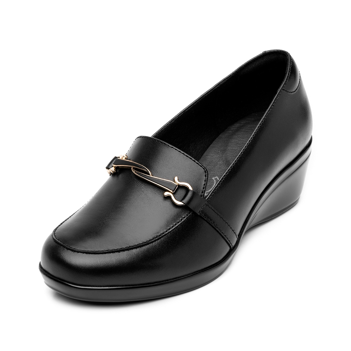 Mocasín Confort Con Cuña Flexi para Mujer Estilo 45233 Negro