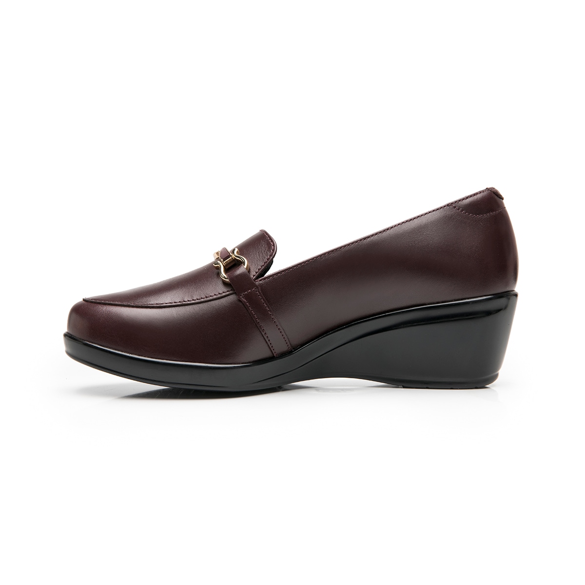 Mocasín Confort Con Cuña Flexi para Mujer Estilo 45233 Vino