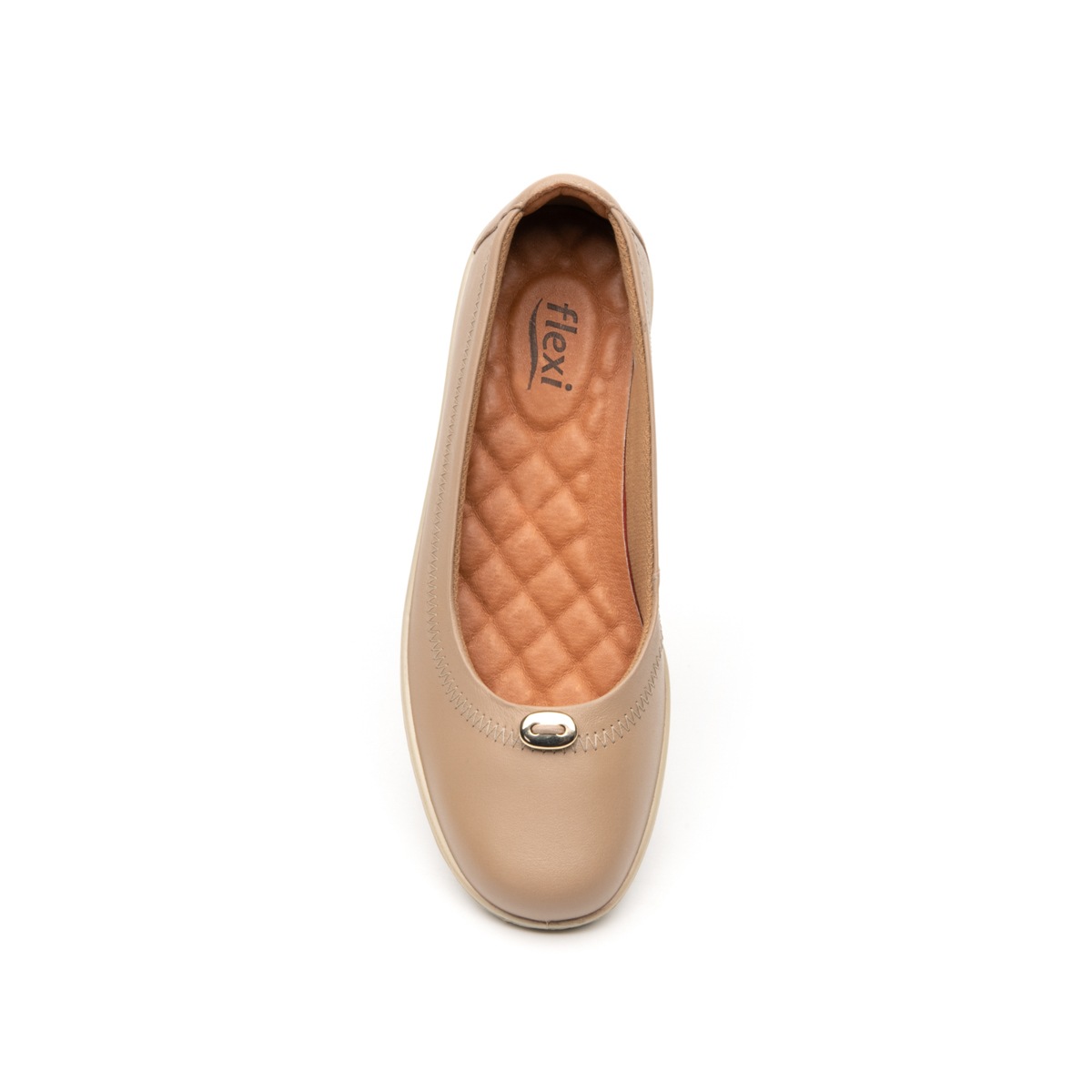 Ballerina De Plataforma Flexi para Mujer con Plantilla Comfort Pad Estilo 45605 Taupe