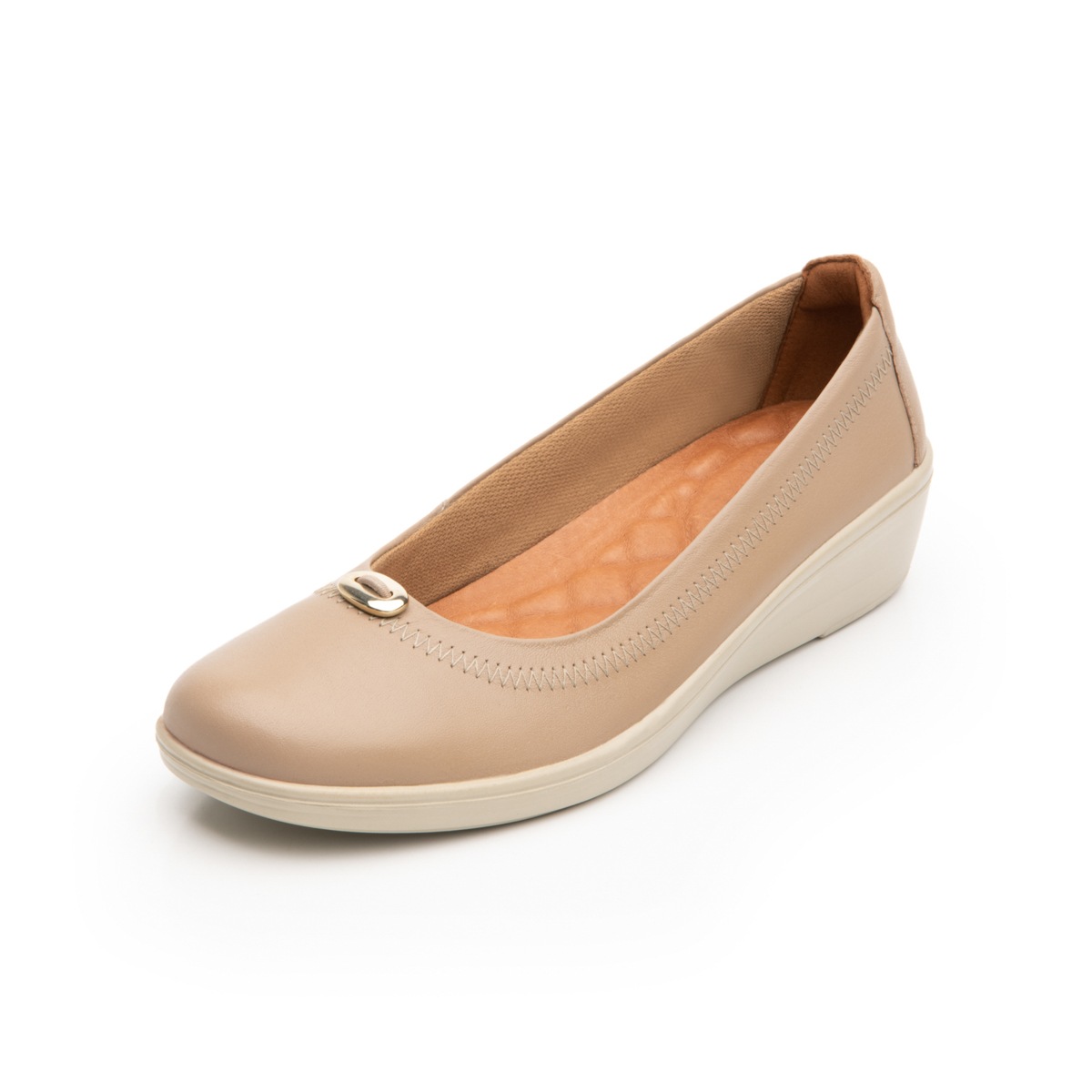 Ballerina De Plataforma Flexi para Mujer con Plantilla Comfort Pad Estilo 45605 Taupe
