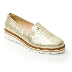 Mocasín Suela Gruesa Flexi Con Suela Blanca Para Mujer - Estilo 45703 Gold Mocasín Suela Gruesa Flexi Con Suela Blanca Para Mujer - Estilo 45703 Gold
