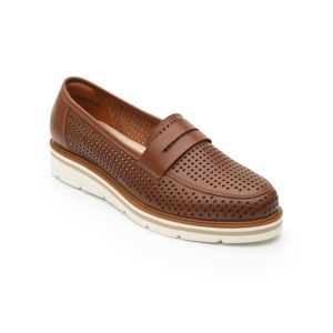 Mocasín Trendy Flexi Con Piel Perforada Para Mujer - Estilo 45710 Cafe Mocasín Trendy Flexi Con Piel Perforada Para Mujer - Estilo 45710 Cafe