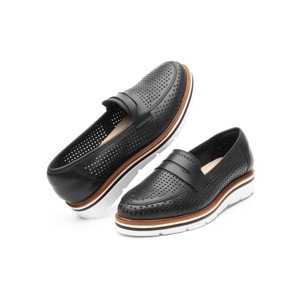 Mocasín Trendy Flexi Con Piel Perforada Para Mujer - Estilo 45710 Negro Mocasín Trendy Flexi Con Piel Perforada Para Mujer - Estilo 45710 Negro