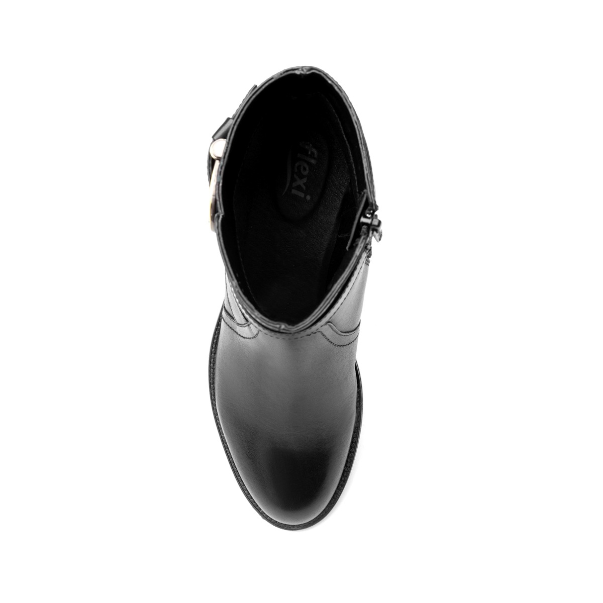 Botín Urbano Flexi Con Dos Texturas Para Mujer - Estilo 46616 Negro