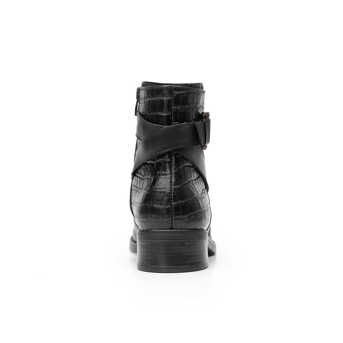 Botín Urbano Flexi Con Dos Texturas Para Mujer - Estilo 46616 Negro