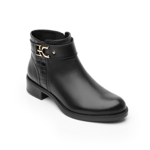 Botín Casual Flexi para Mujer con Herrajes Laterales Estilo 46622 Negro Botín Casual Flexi para Mujer con Herrajes Laterales Estilo 46622 Negro