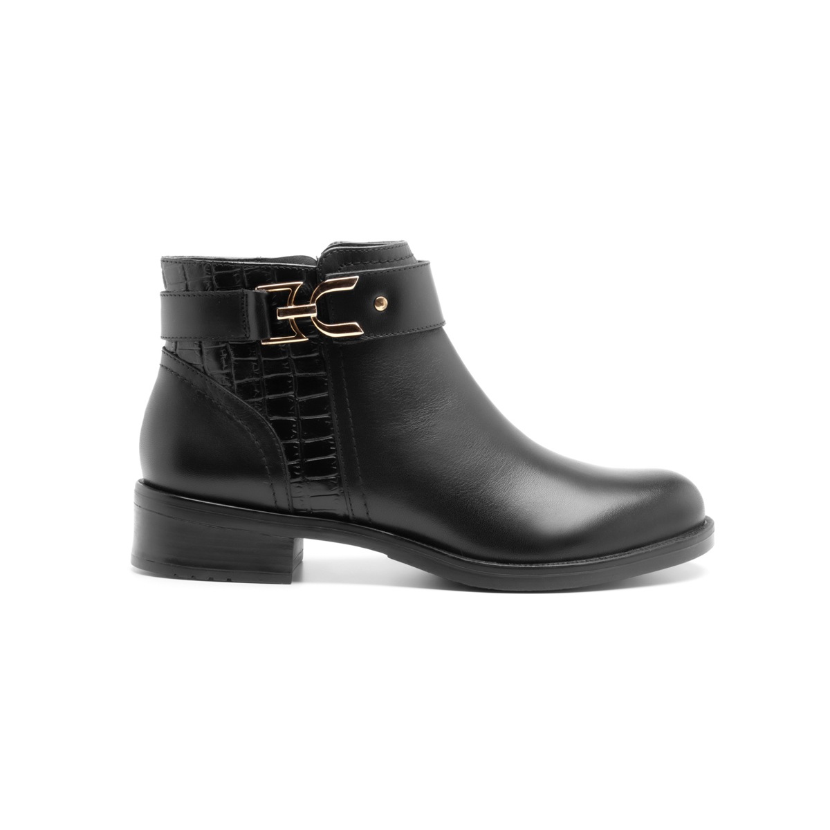 Botín Casual Flexi para Mujer con Herrajes Laterales Estilo 46622 Negro