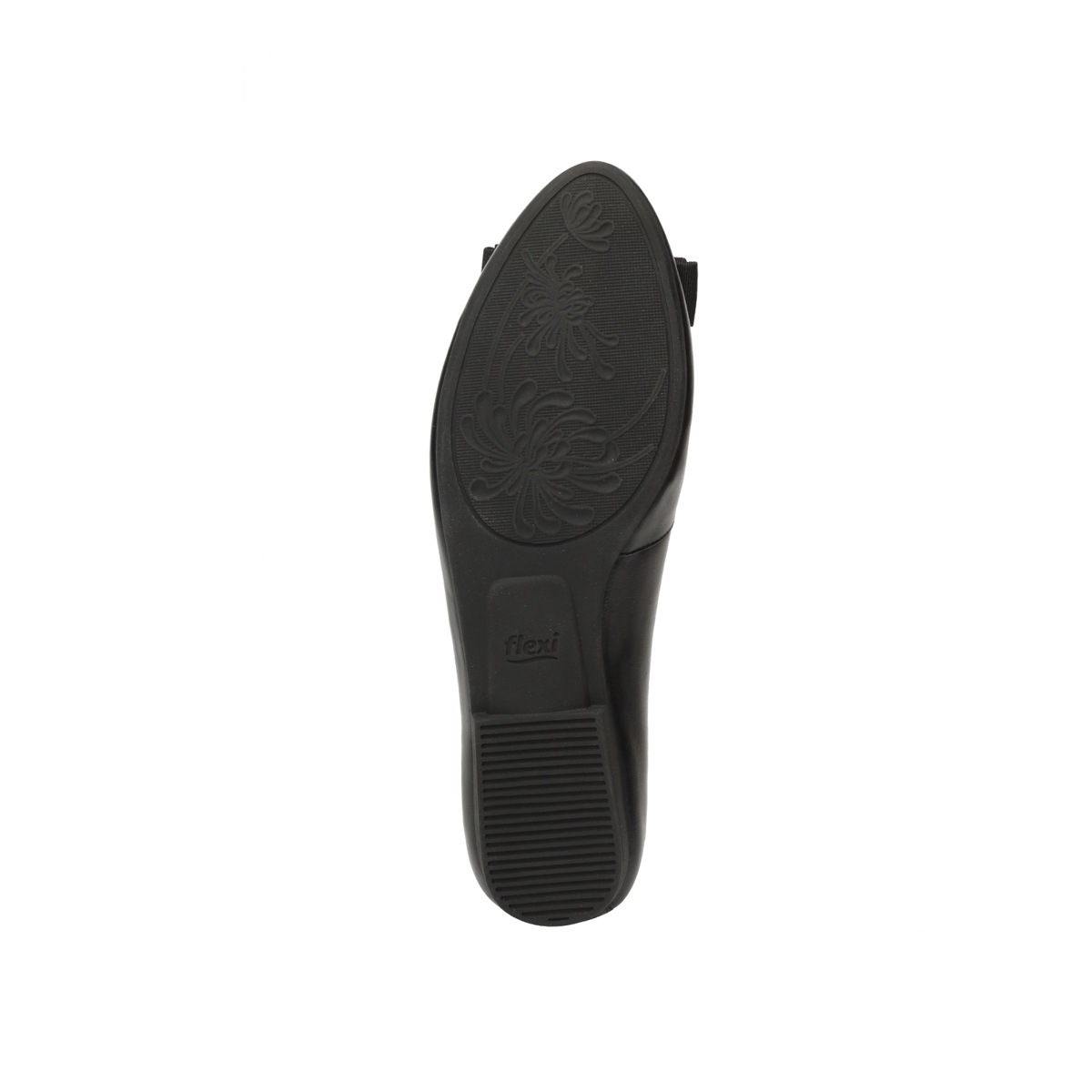 Flat Para Oficina Flexi Con Moño De Tela Para Mujer - Estilo 47303 Negro