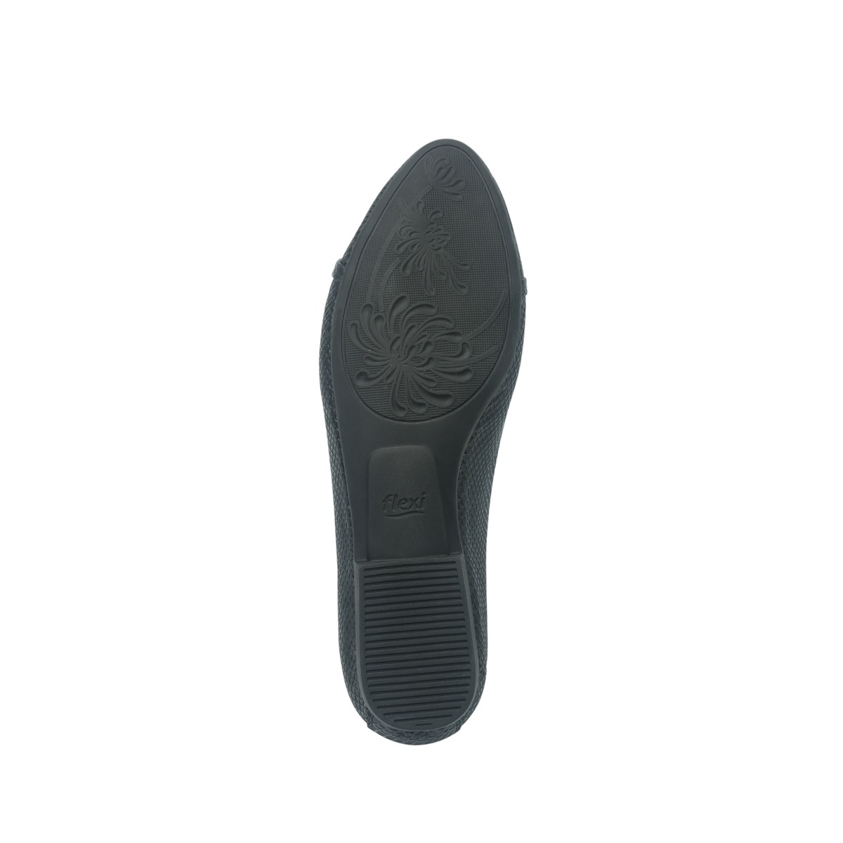 Flat Para Oficina Flexi Con Herraje Color Oro Para Mujer - Estilo 47308 Negro