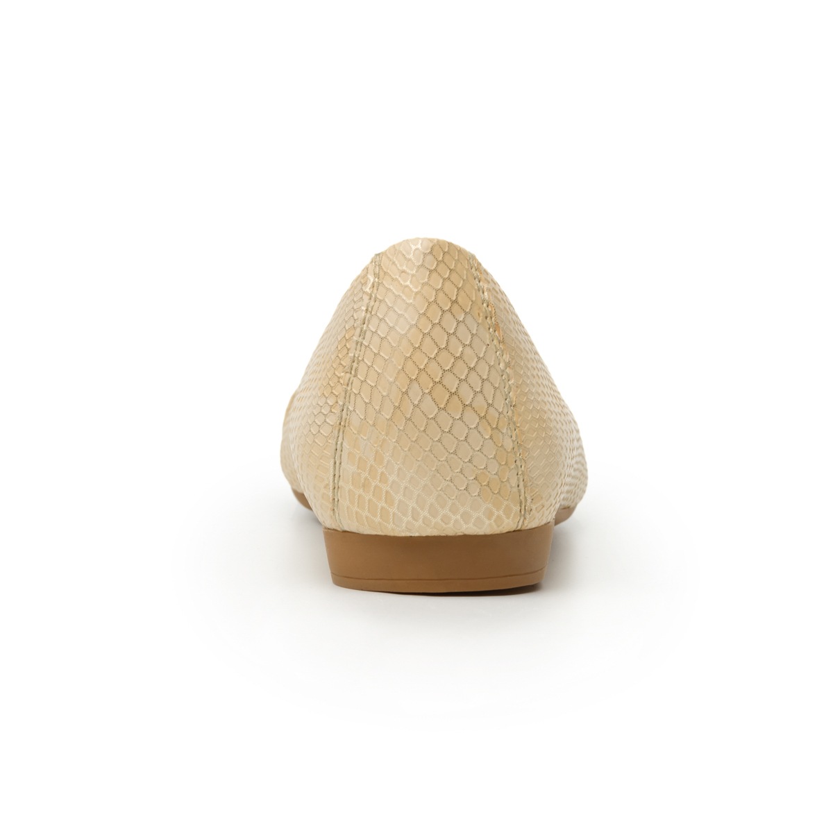 Flat Para Oficina Flexi Con Efecto De Textura Exótica Para Mujer - Estilo 47308 Oro