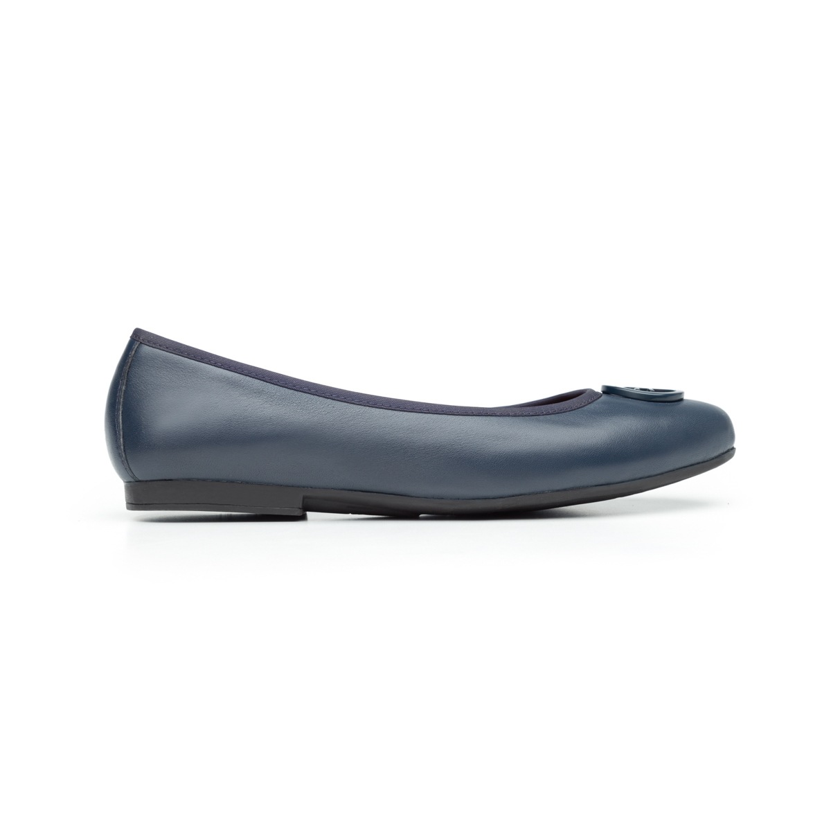 Flat Para Oficina Flexi Con Herraje Frontal Para Mujer - Estilo 47311 Azul