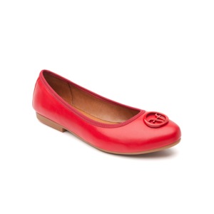 Flat Para Oficina Flexi Con Herraje Frontal Para Mujer - Estilo 47311 Rojo Flat Para Oficina Flexi Con Herraje Frontal Para Mujer - Estilo 47311 Rojo