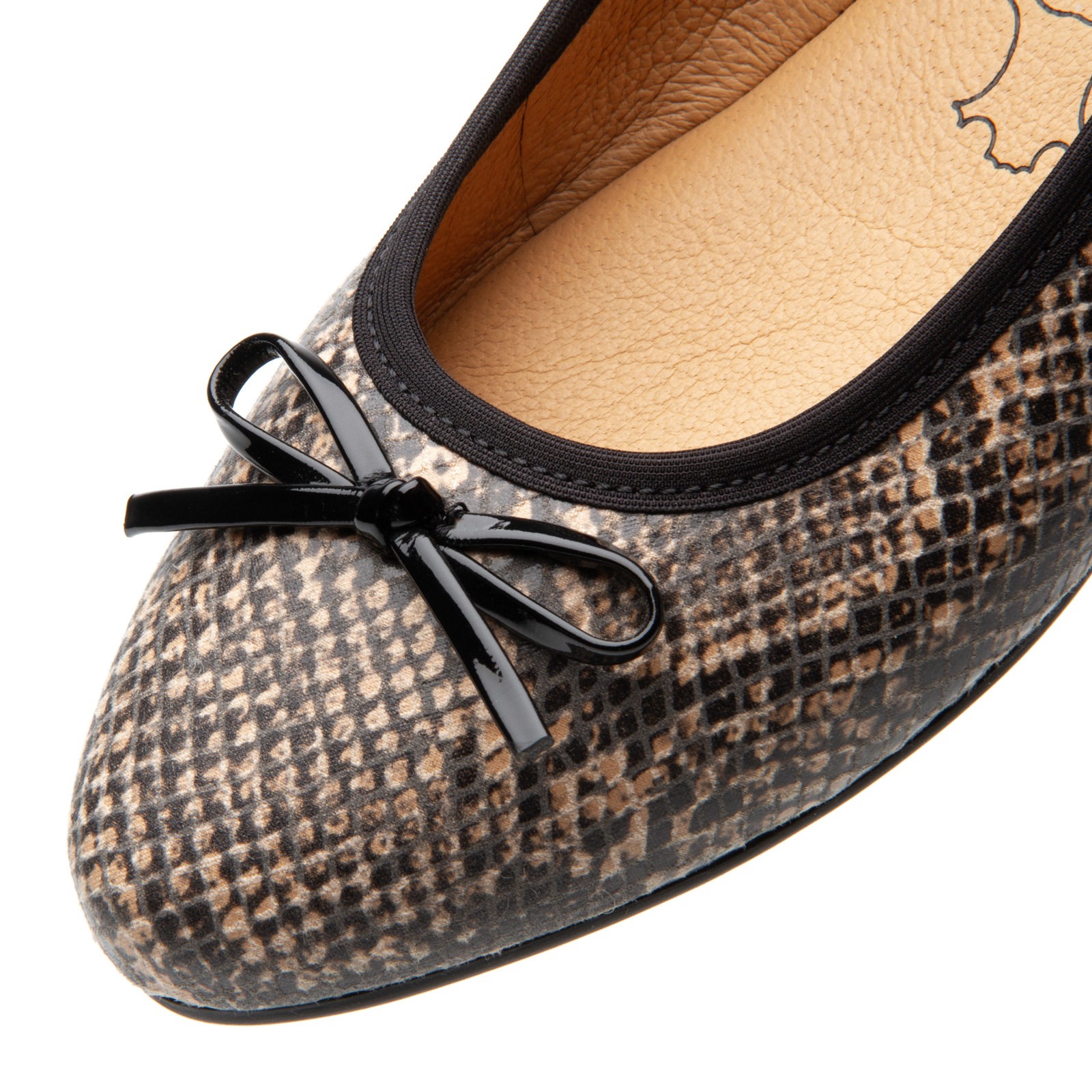 Ballerina De Víbora Flexi para Mujer con Sistema Comfort Flat Estilo 47315 Beige