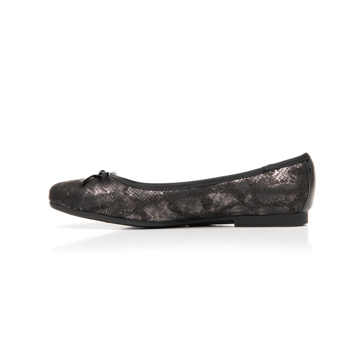 Ballerina De Víbora Flexi para Mujer con Sistema Comfort Flat Estilo 47315 Negro