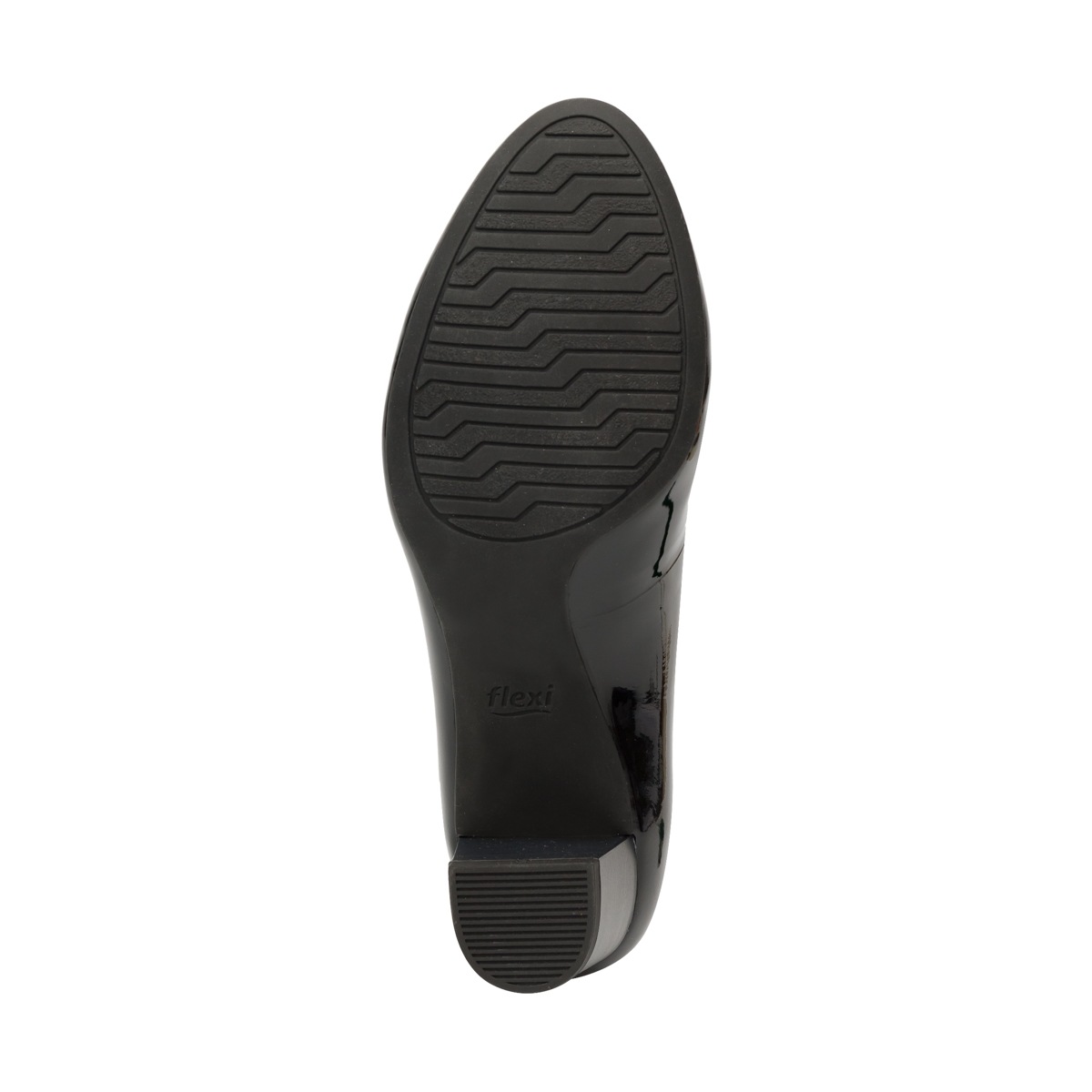 Zapato De Tacón De Vestir Flexi Con Brillo Charol Para Mujer - Estilo 47401 Negro