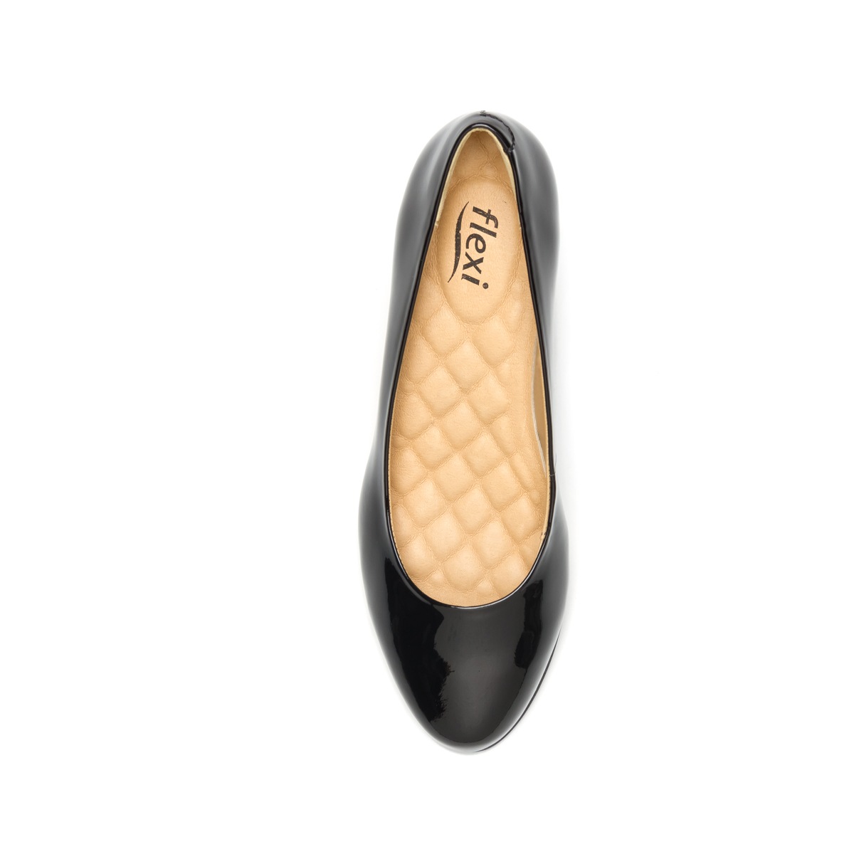 Zapato De Tacón De Vestir Flexi Con Brillo Charol Para Mujer - Estilo 47401 Negro