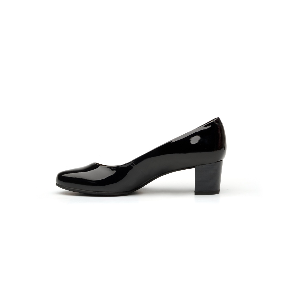 Zapato De Tacón De Vestir Flexi Con Brillo Charol Para Mujer - Estilo 47401 Negro
