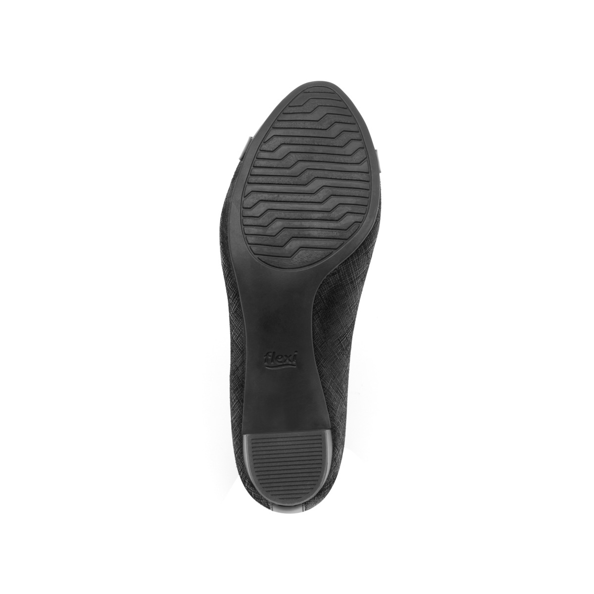 Zapato De Tacón Para Oficina Flexi Con Adorno De Cadena Para Mujer - Estilo 47412 Negro