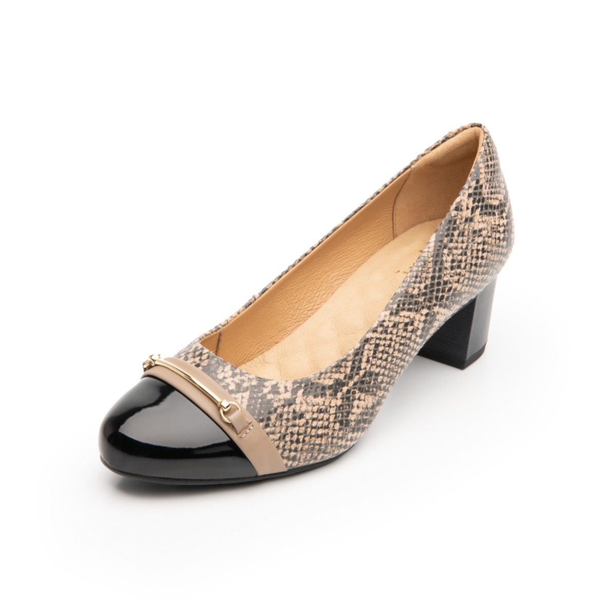 Zapatilla Con Acabado Texturizado Flexi para Mujer con Plantilla Comfort Pad Estilo 47413 Beige