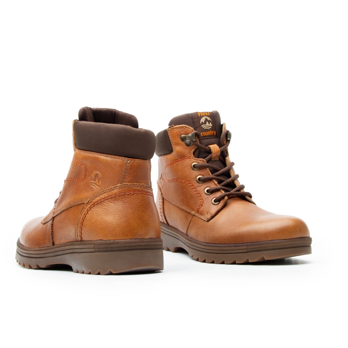 Bota Para Outdoor Flexi Country Con Sistema Walking Soft Para Hombre - Estilo 50701 Tan