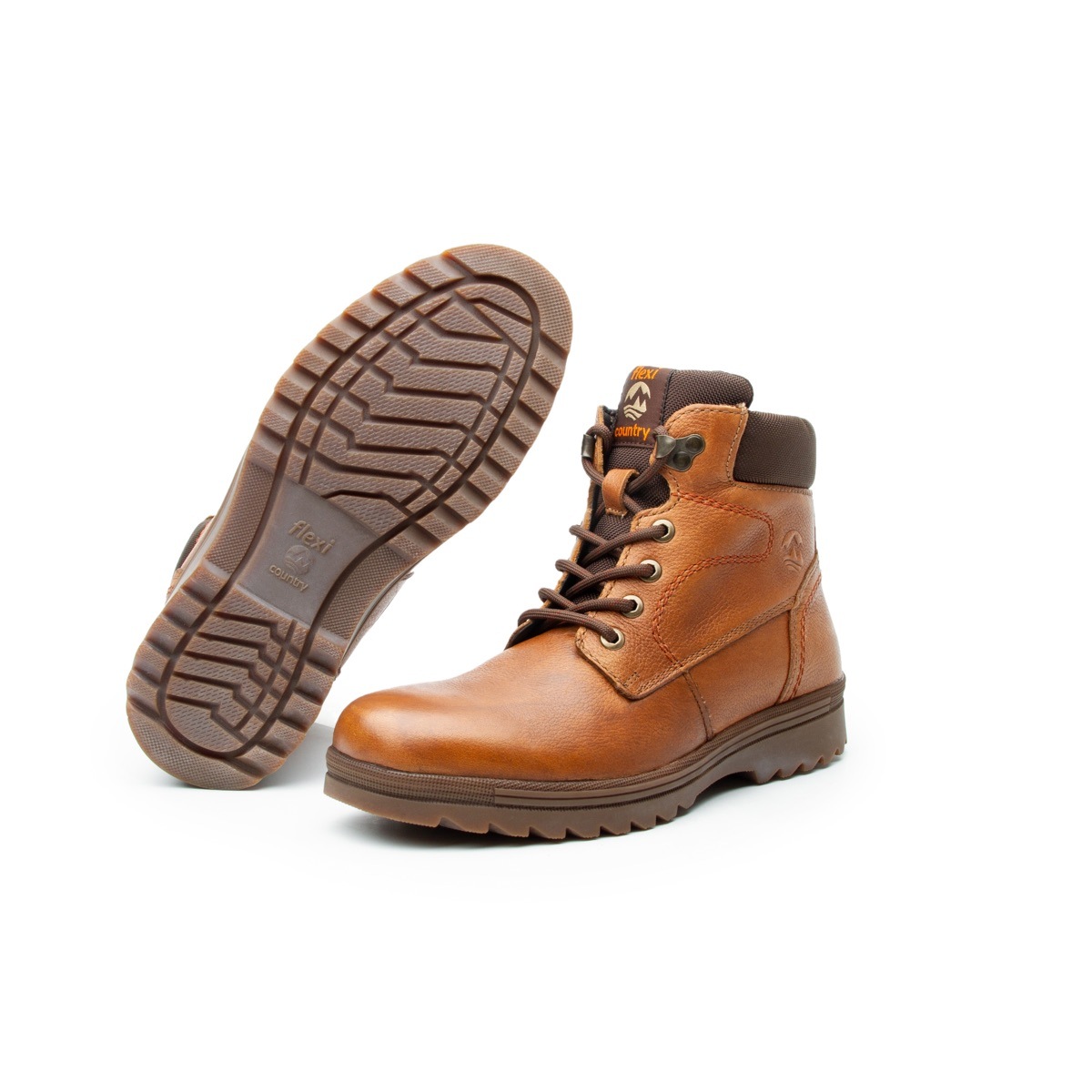 Bota Para Outdoor Flexi Country Con Sistema Walking Soft Para Hombre - Estilo 50701 Tan