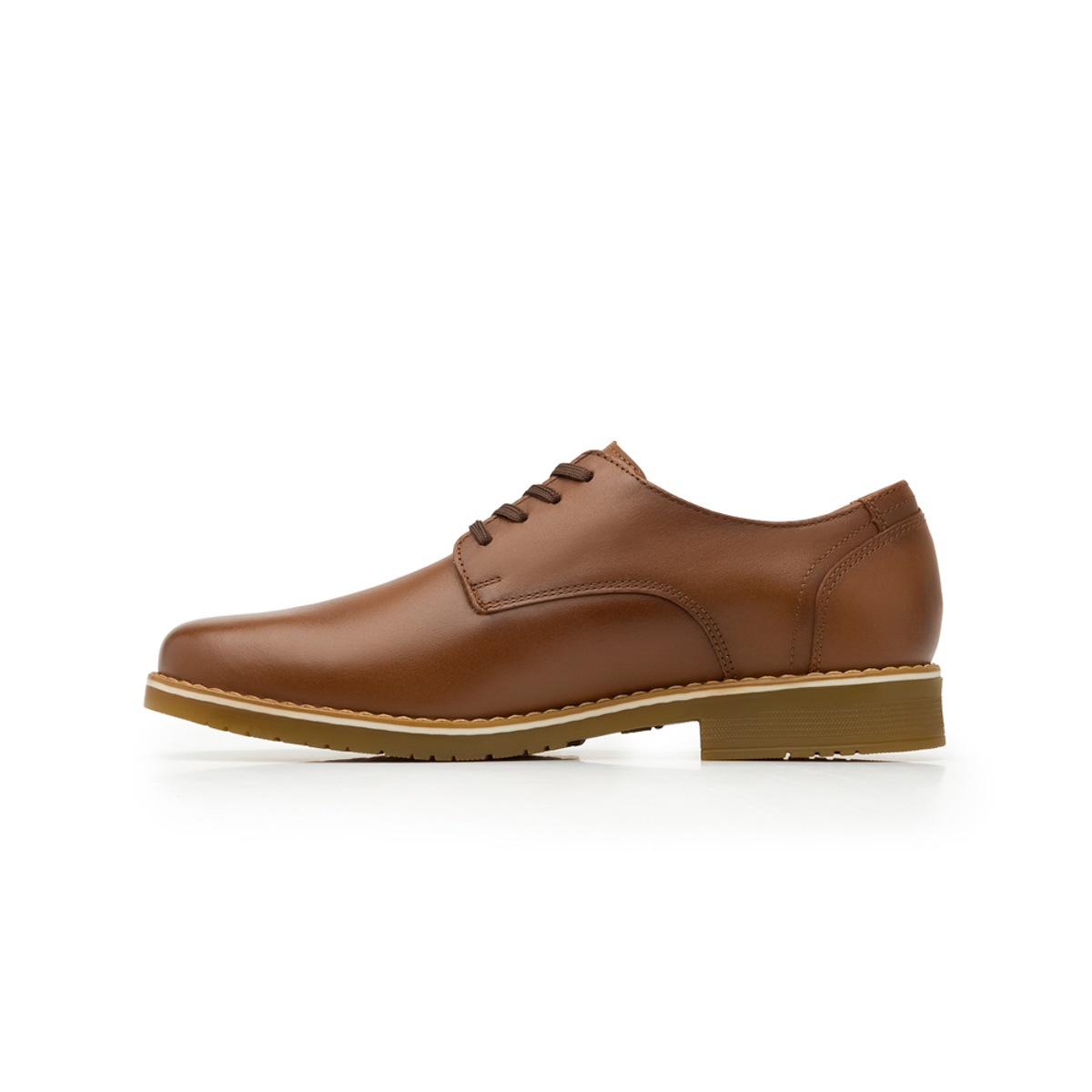 Zapato Escolar Flexi Tipo Derby Para Niño - Estilo 50901 Tan