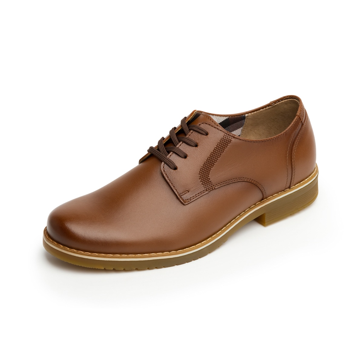 Zapato Escolar Flexi Tipo Derby Para Niño - Estilo 50901 Tan