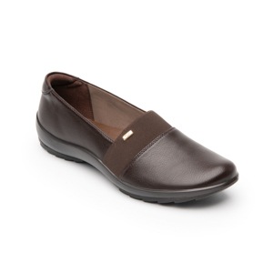 Mocasín De Servicio Flexi para Dama con Autoajuste Estilo 58924 Café Mocasín De Servicio Flexi para Dama con Autoajuste Estilo 58924 Café