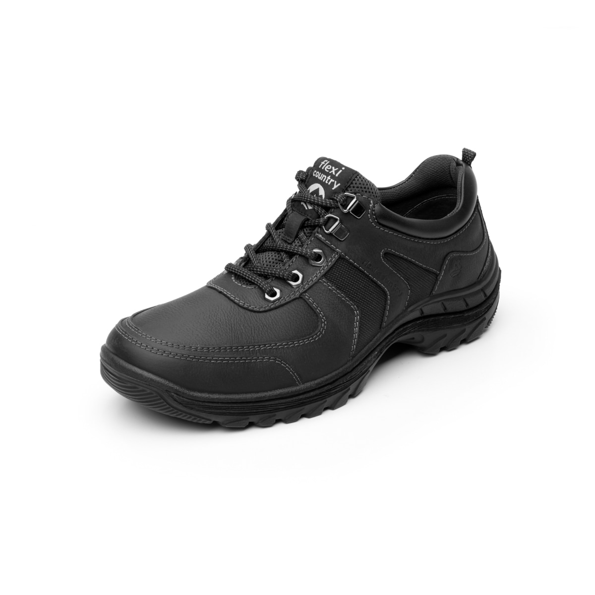 Zapato Para Outdoor Flexi Country Con Combinación De Texturas Para Hombre - Estilo 66513 Negro