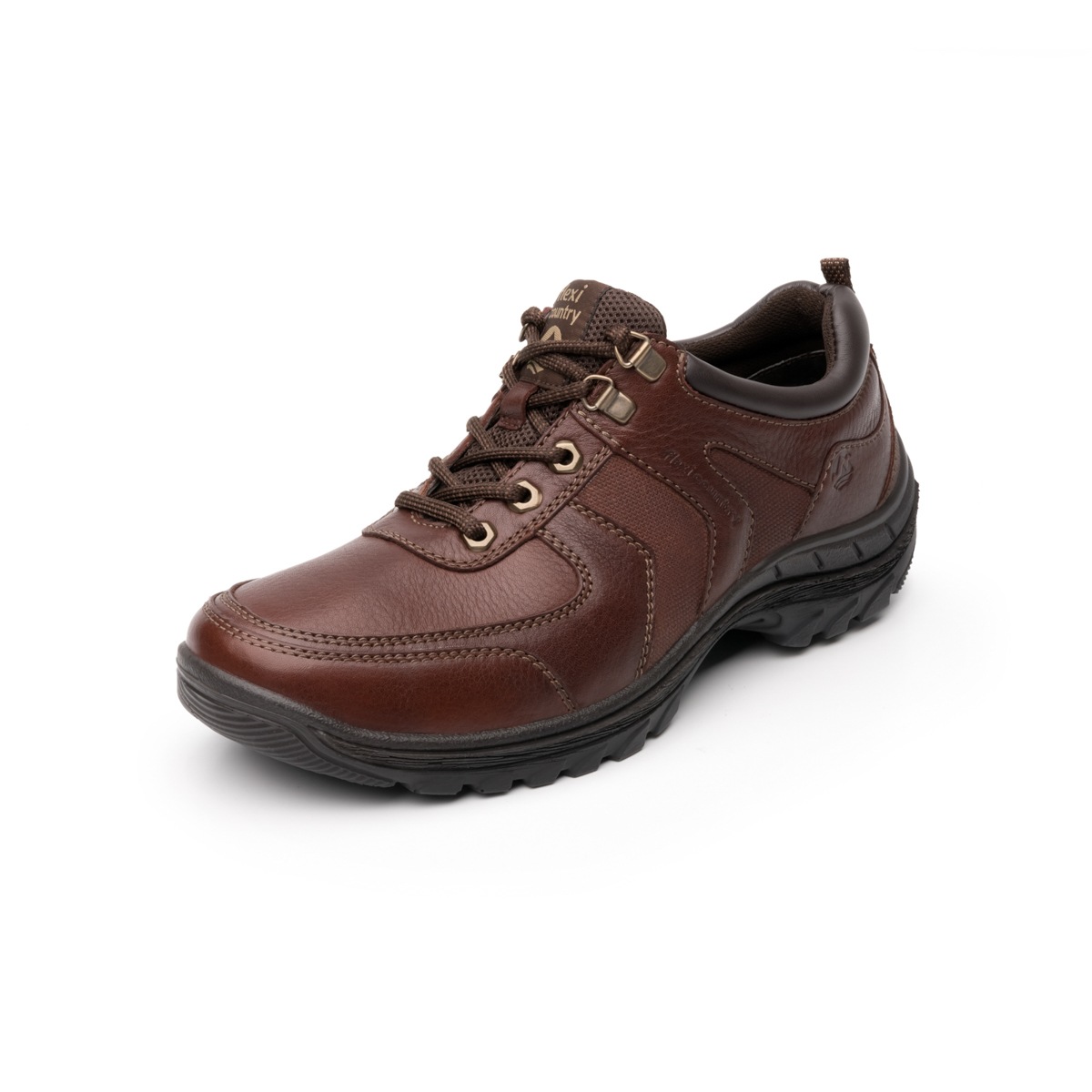 Zapato Para Outdoor Flexi Country Con Combinación De Texturas Para Hombre - Estilo 66513 Nogal