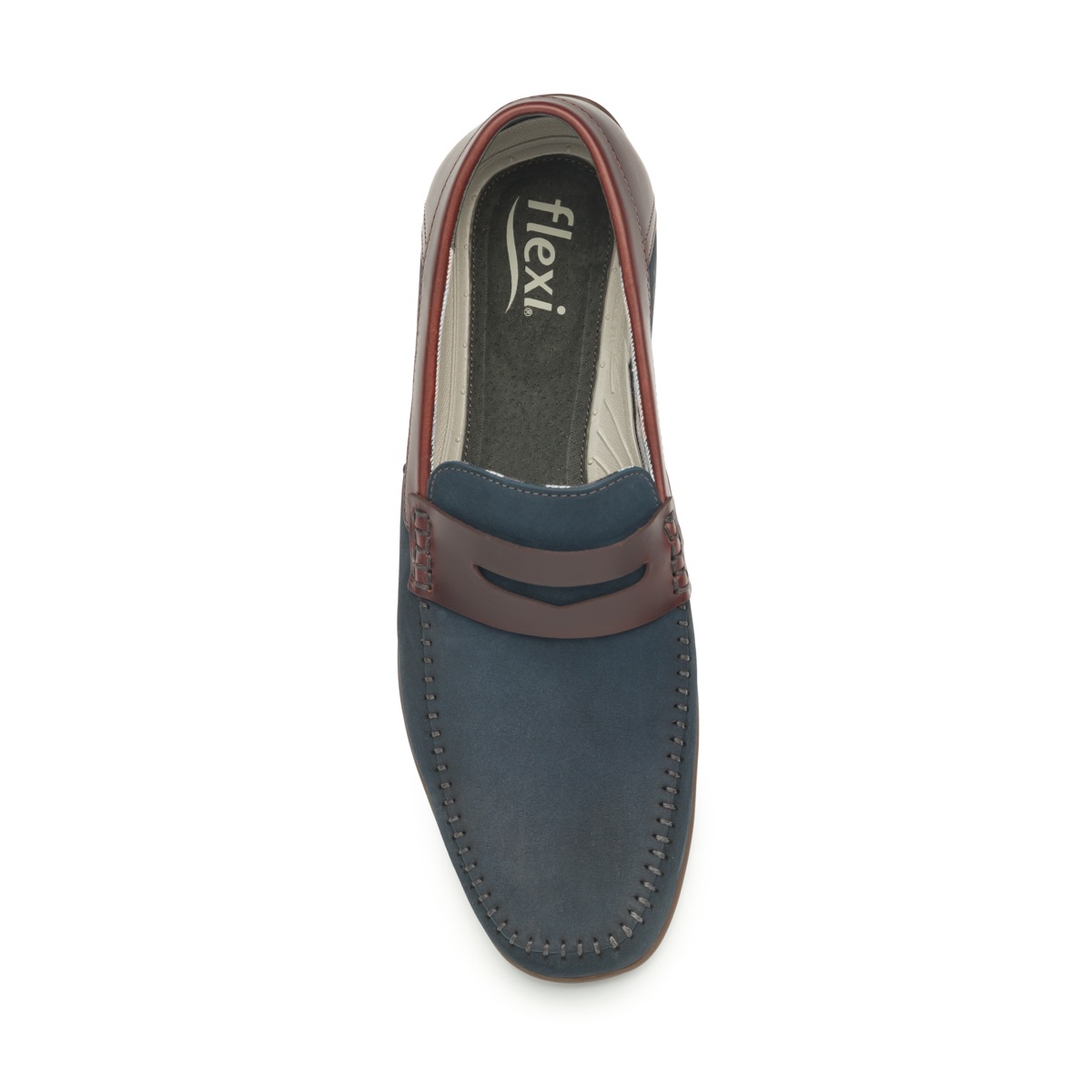 Mocasín Urbano Flexi Dos Colores Para Hombre - Estilo 68607 Navy
