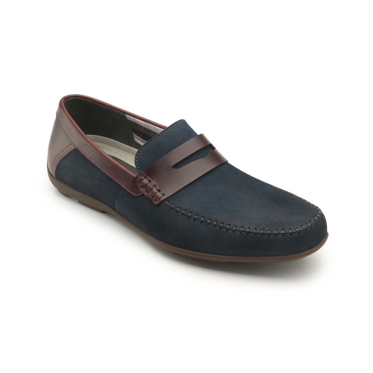 Mocasín Urbano Flexi Dos Colores Para Hombre - Estilo 68607 Navy