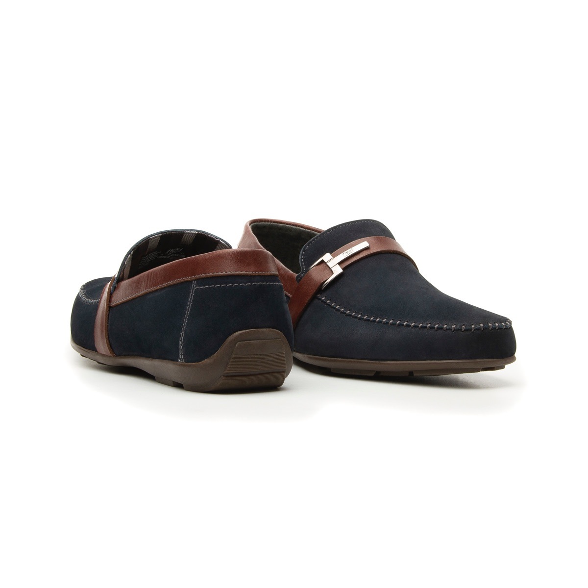 Mocasín Urbano Flexi Dos Colores Para Hombre - Estilo 68615 Azul