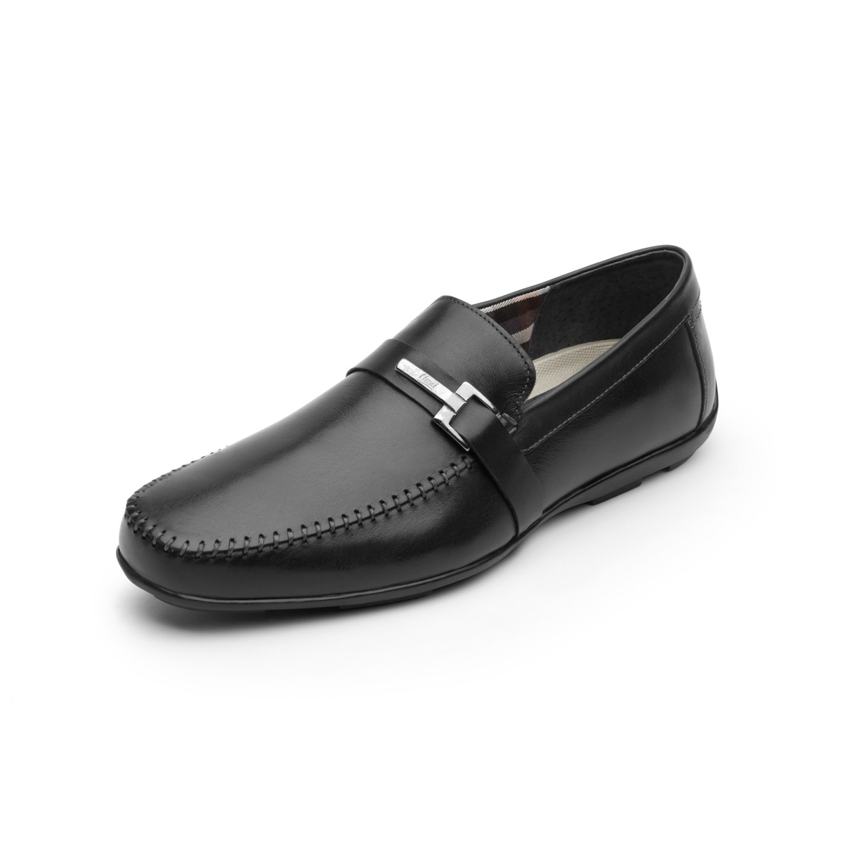 Mocasín Urbano Flexi Con Herraje Níquel Para Hombre - Estilo 68615 Negro