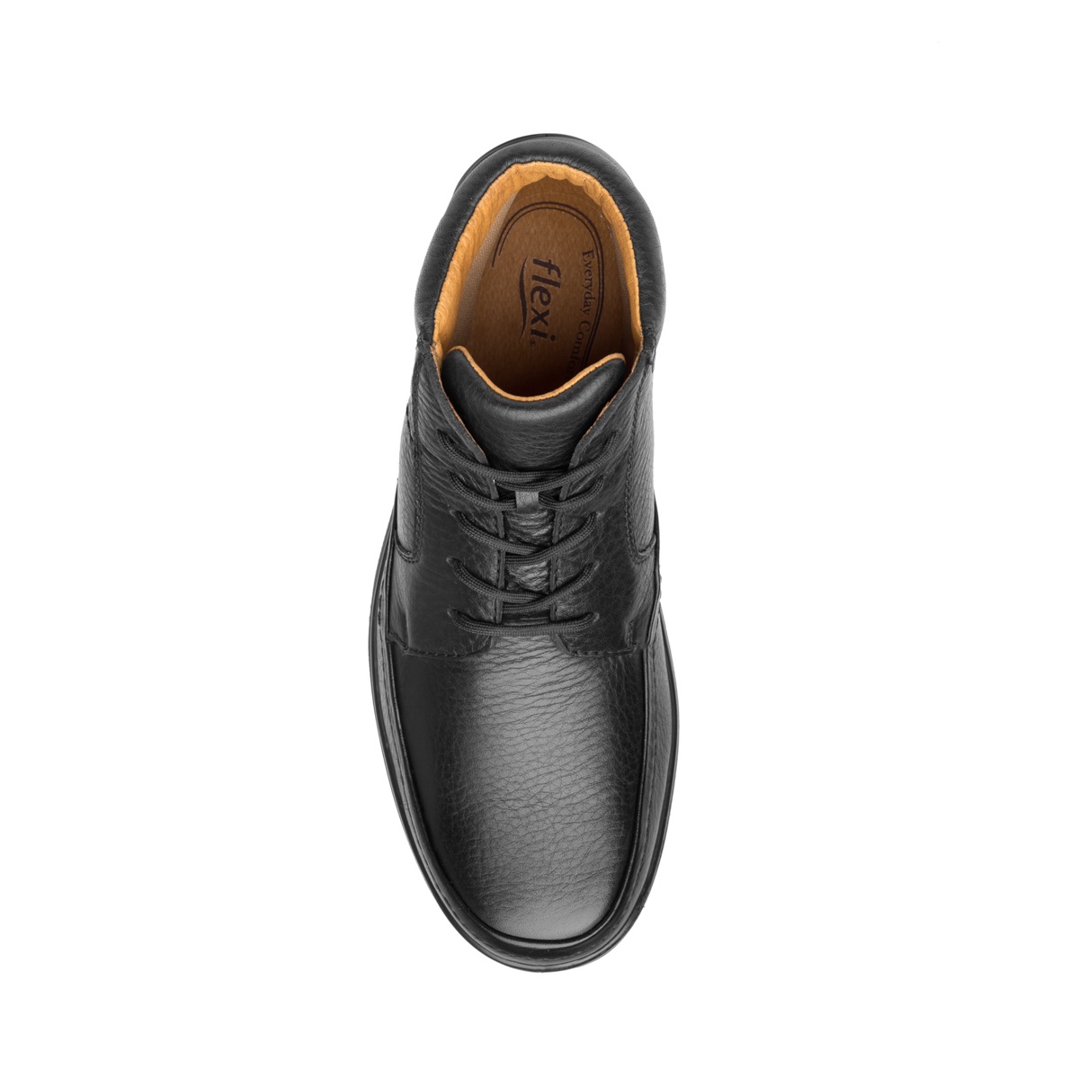 Bota Casual Flexi Con Piel Graneada Para Hombre - Estilo 68907 Negro