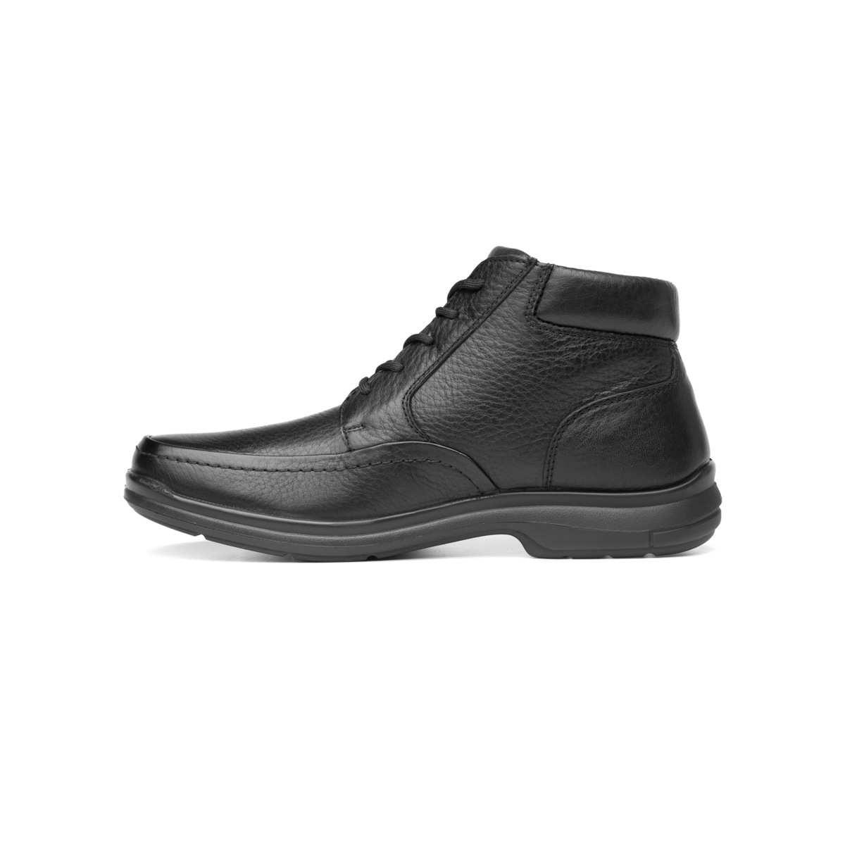 Bota Casual Flexi Con Piel Graneada Para Hombre - Estilo 68907 Negro