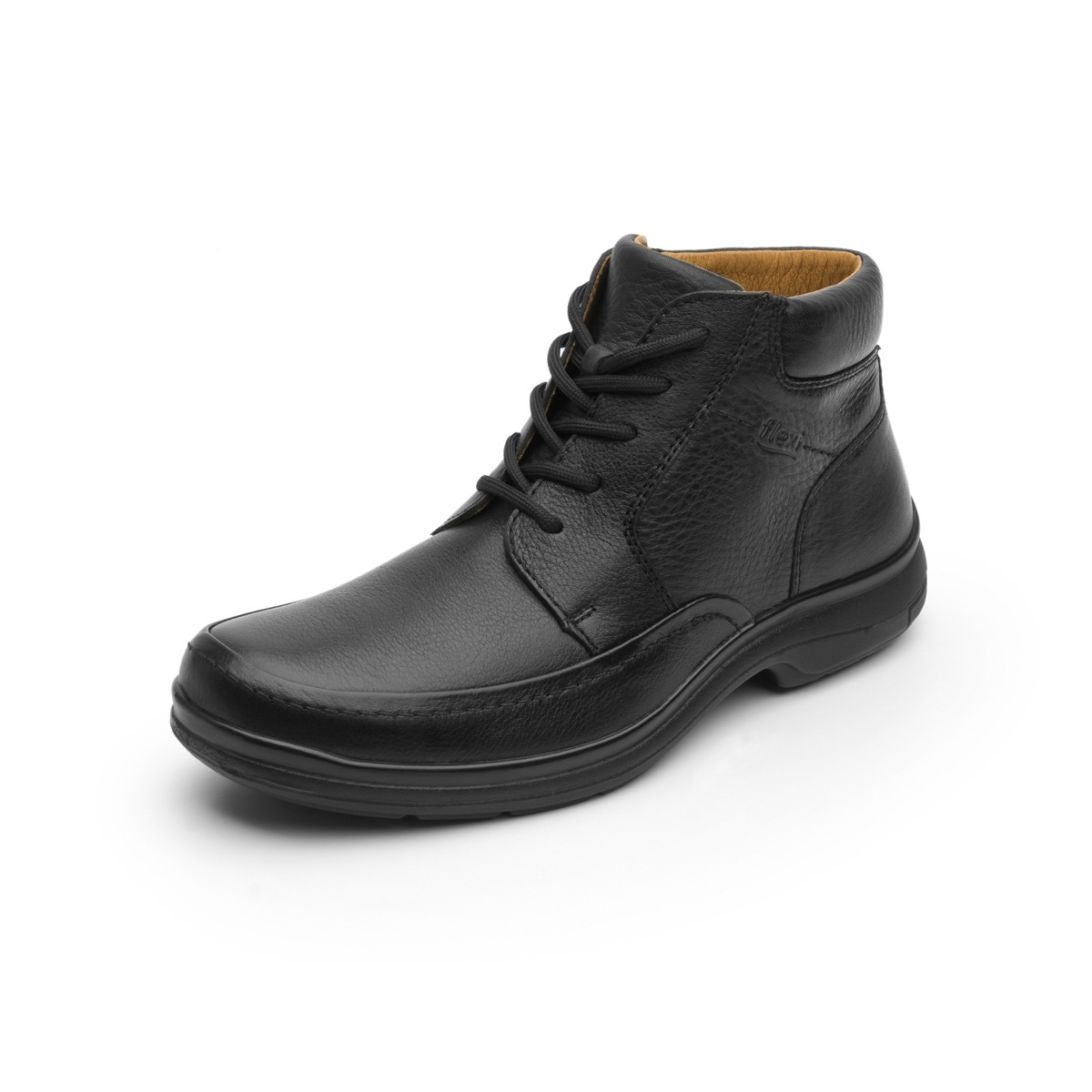Bota Casual Flexi Con Piel Graneada Para Hombre - Estilo 68907 Negro