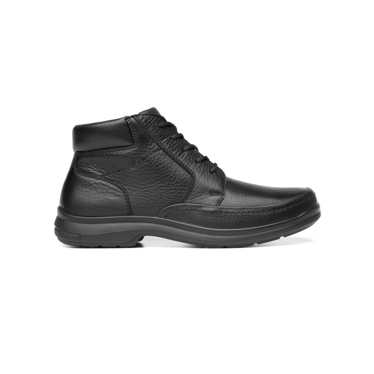 Bota Casual Flexi Con Piel Graneada Para Hombre - Estilo 68907 Negro
