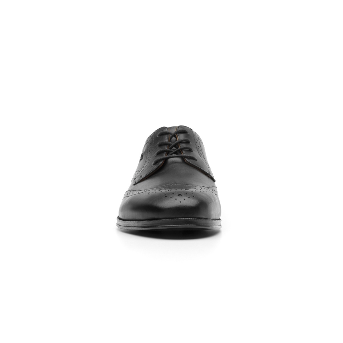 Zapato Derby Bostoniano Quirelli Con Suela De Cuero Para Hombre - Estilo 700102 Negro