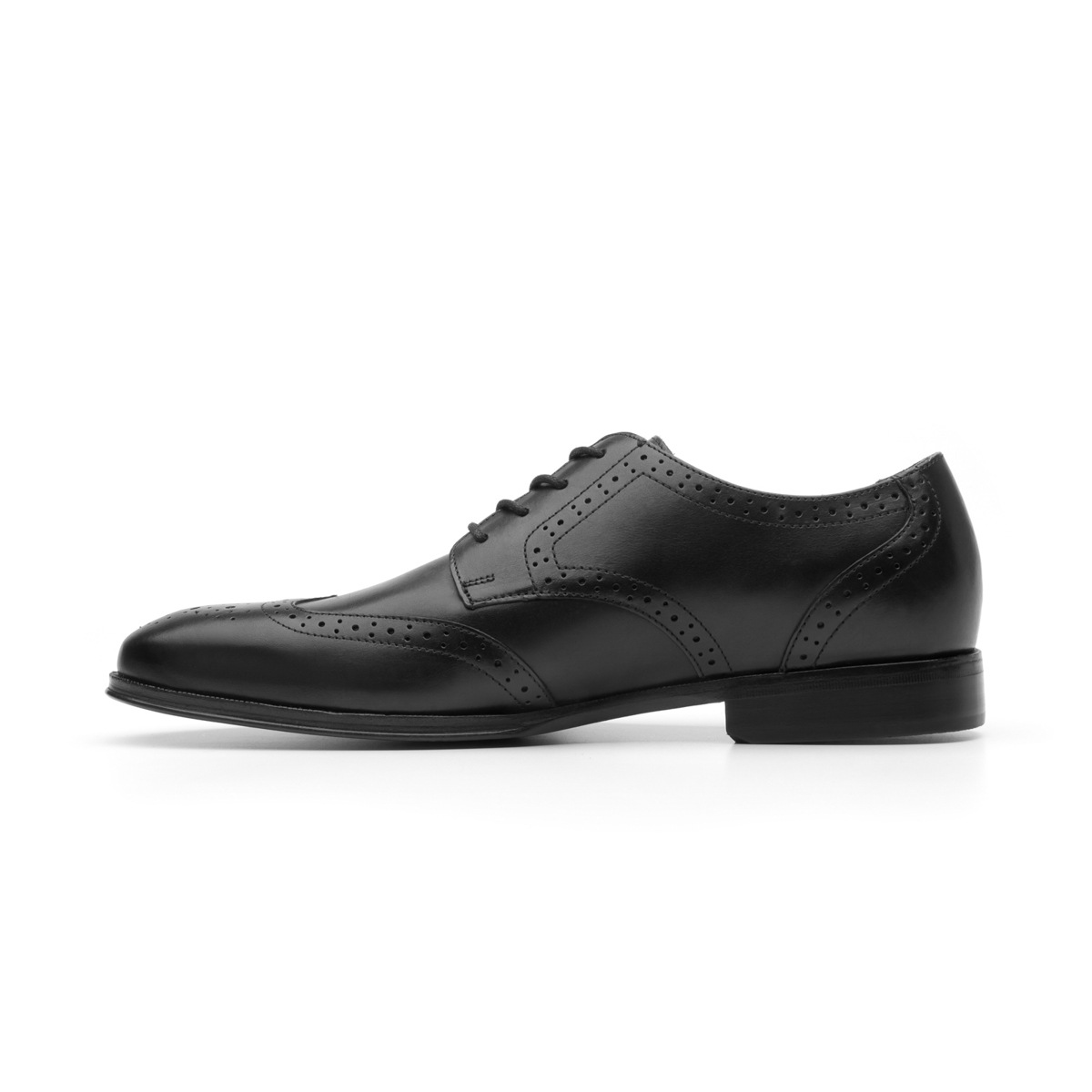 Zapato Derby Bostoniano Quirelli Con Suela De Cuero Para Hombre - Estilo 700102 Negro
