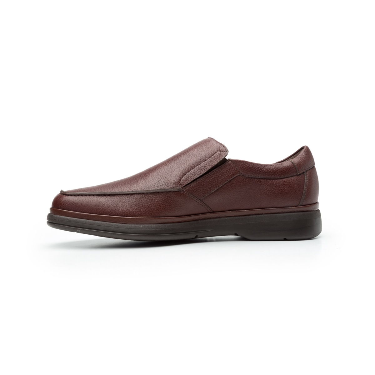 Mocasín Liso De Piel Quirelli Con Suela Gruesa Para Hombre - Estilo 701202 Café