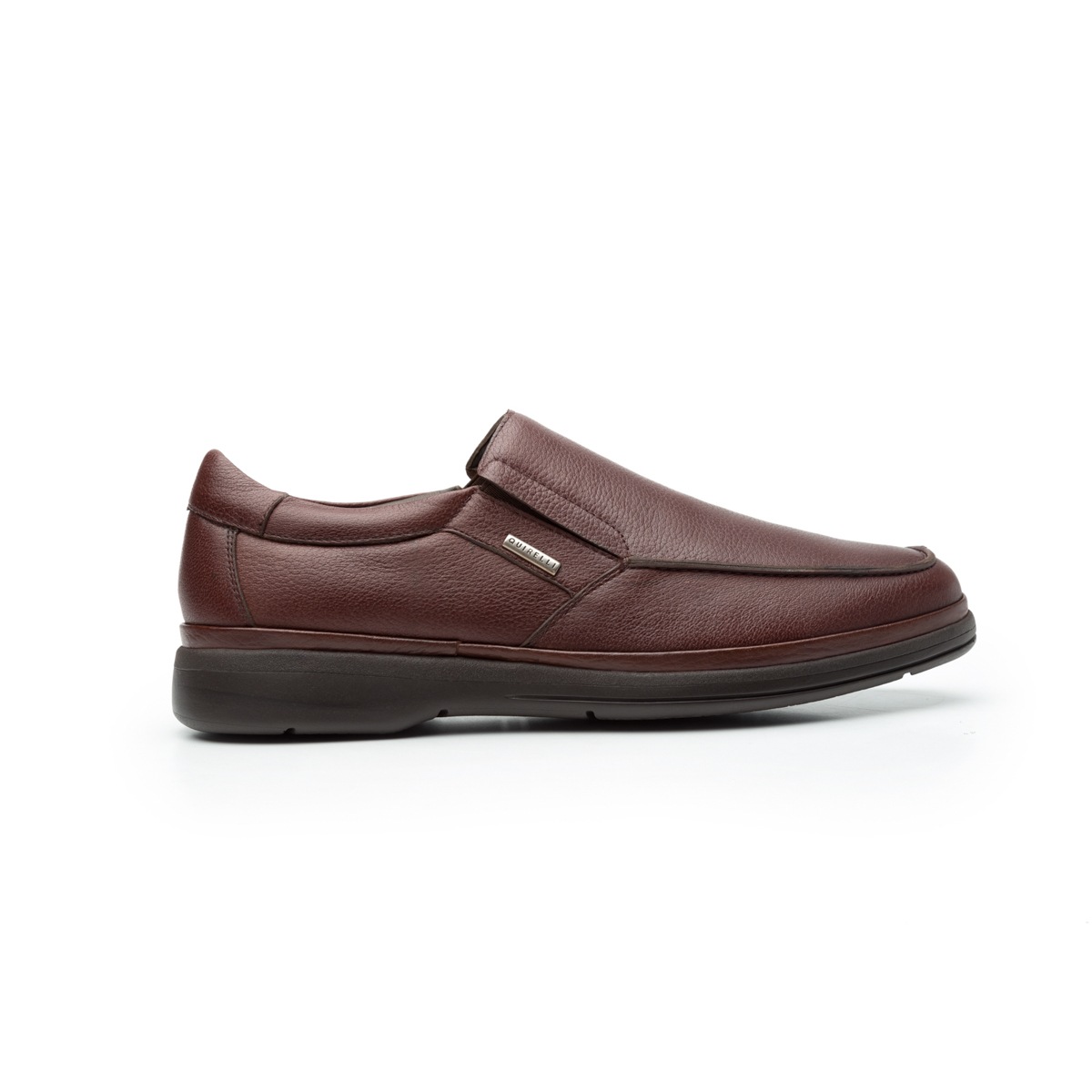 Mocasín Liso De Piel Quirelli Con Suela Gruesa Para Hombre - Estilo 701202 Café