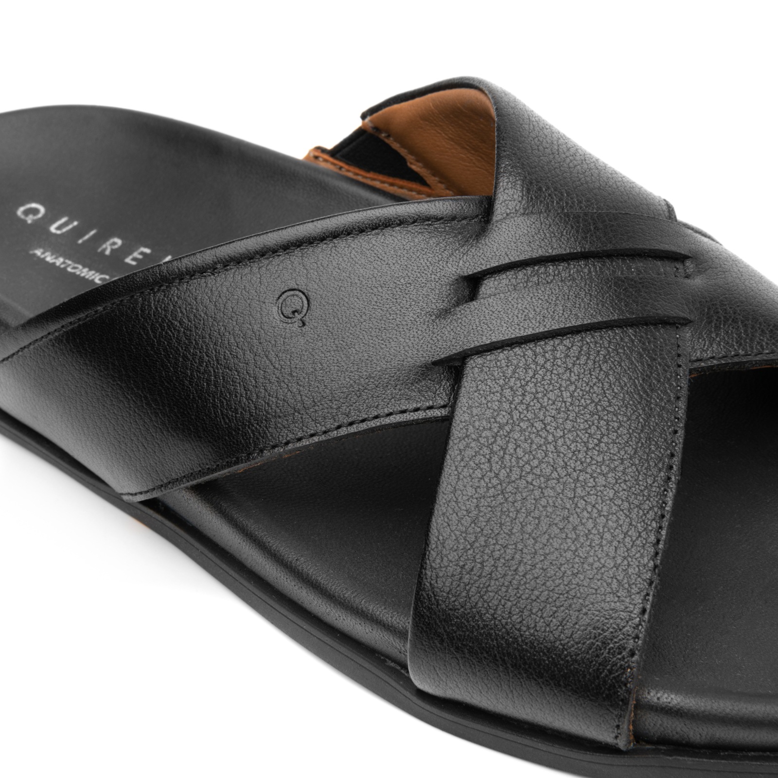 Sandalia De Playa Quirelli Con Corte Acojinado Para Hombre - Estilo 701402 Negro