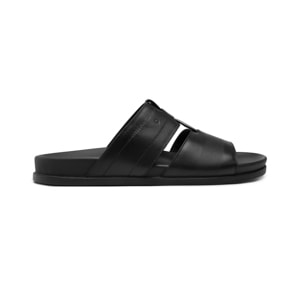 Sandalia Tiras Cruzadas Quirelli para Hombre con Corte Acojinado Estilo 701416 Negro