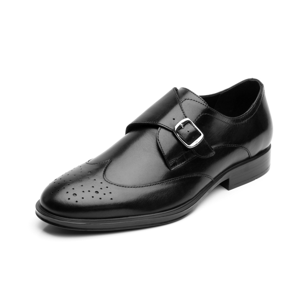 Monkstrap Tipo Bostoniano Quirelli para Hombre Estilo 701505 Negro
