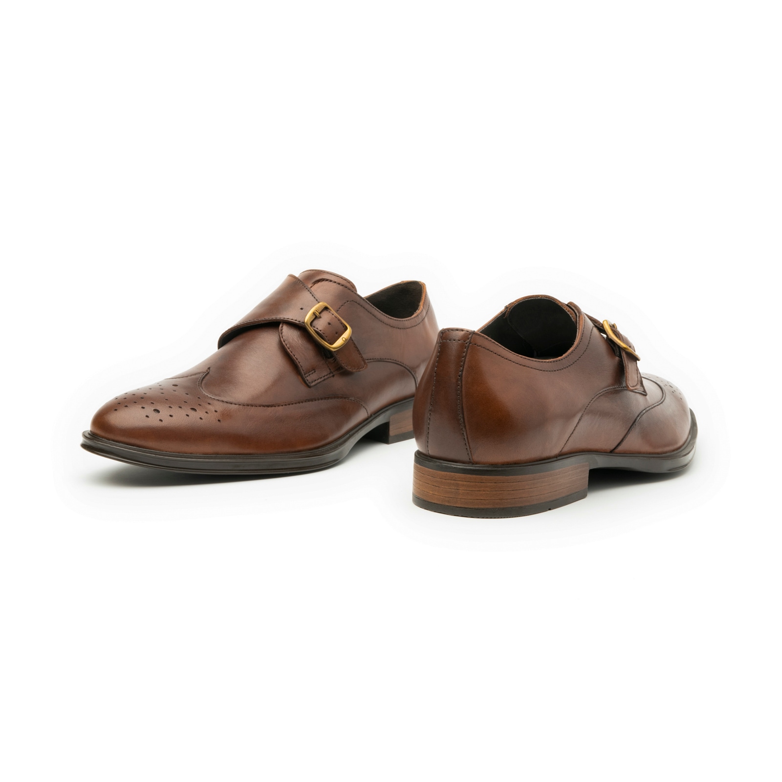 Monkstrap Tipo Bostoniano Quirelli para Hombre Estilo 701505 Tan